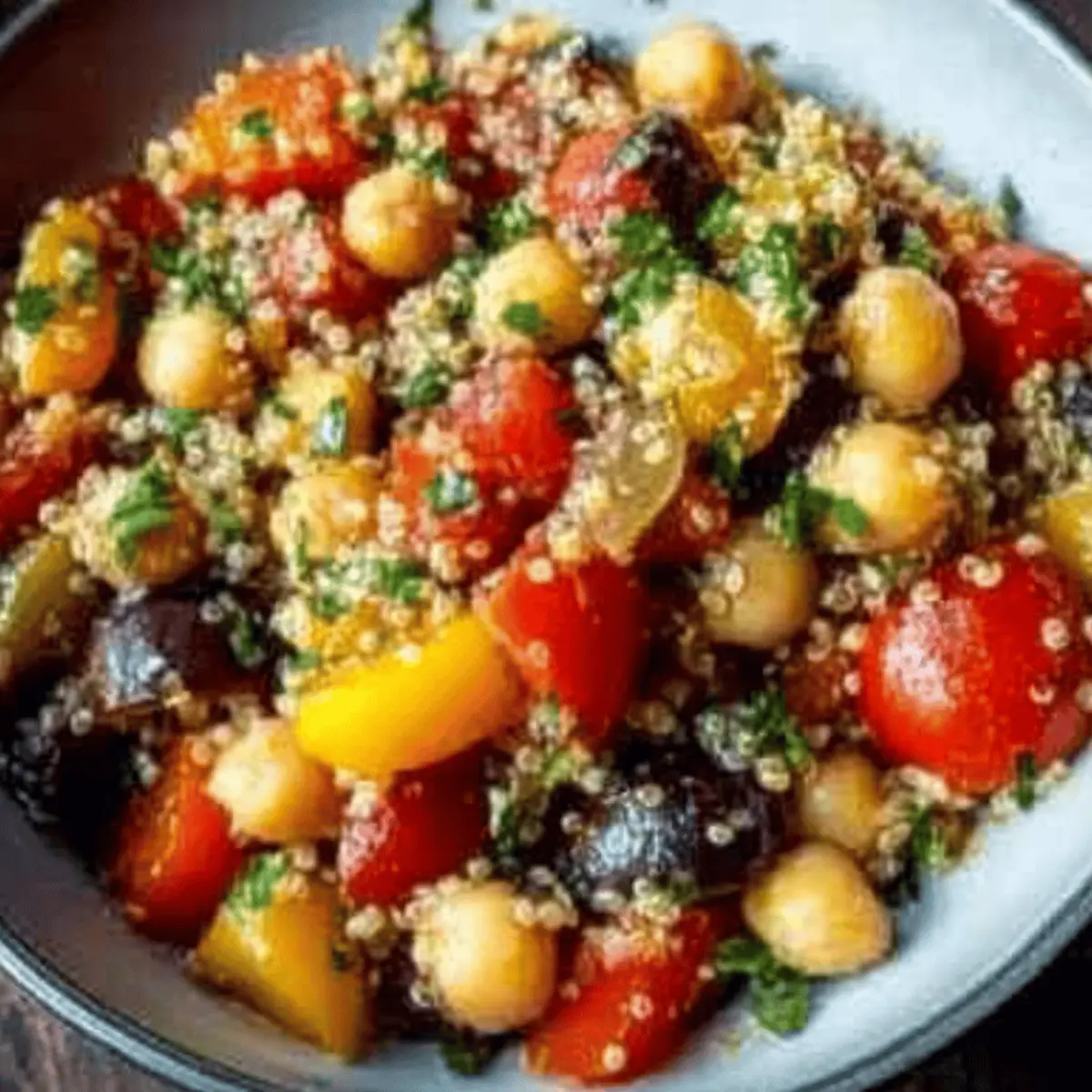 Quinoa and Chickpea Vegetable Skillet
