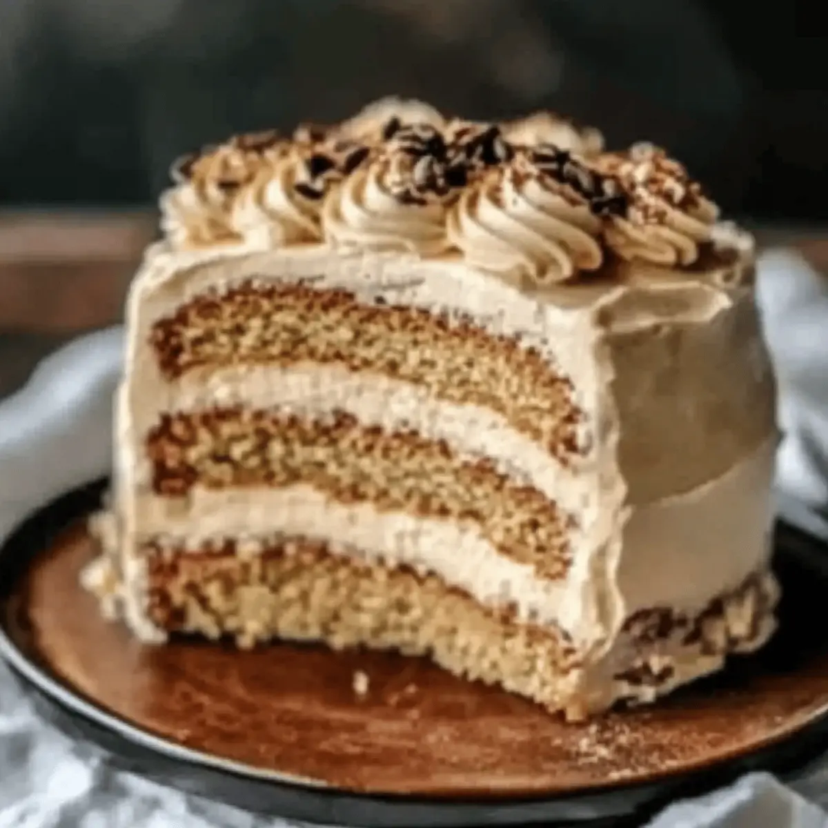 Vanilla Latte Cake with Espresso Buttercream