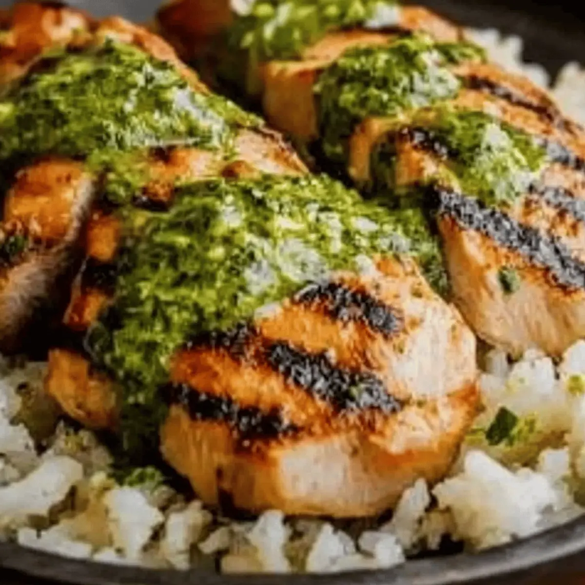 Peruvian Chicken with Green Sauce & Cilantro Rice