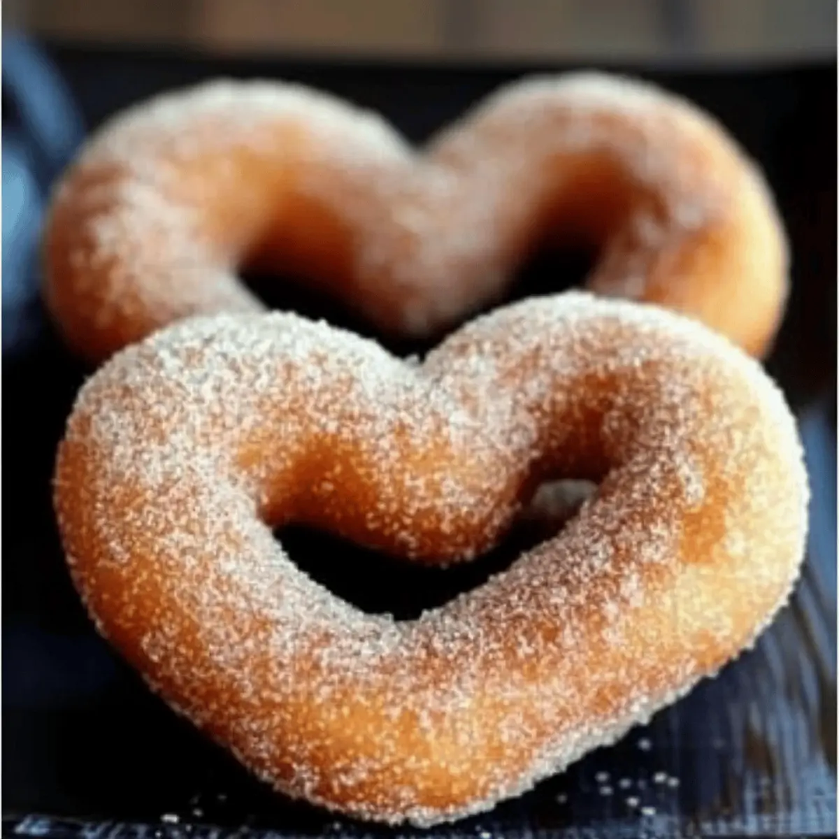 Cinnamon Sugar Heart Doughnuts