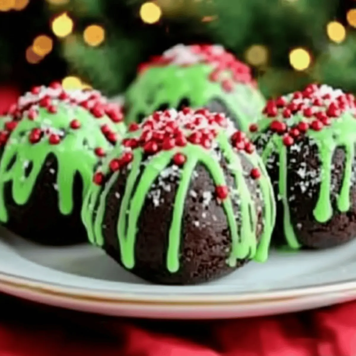 Festive Grinch Oreo Balls