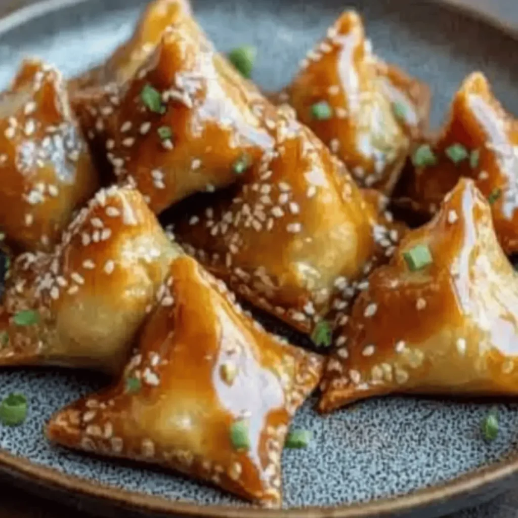 Easy Air Fryer Caramel Apple Wontons