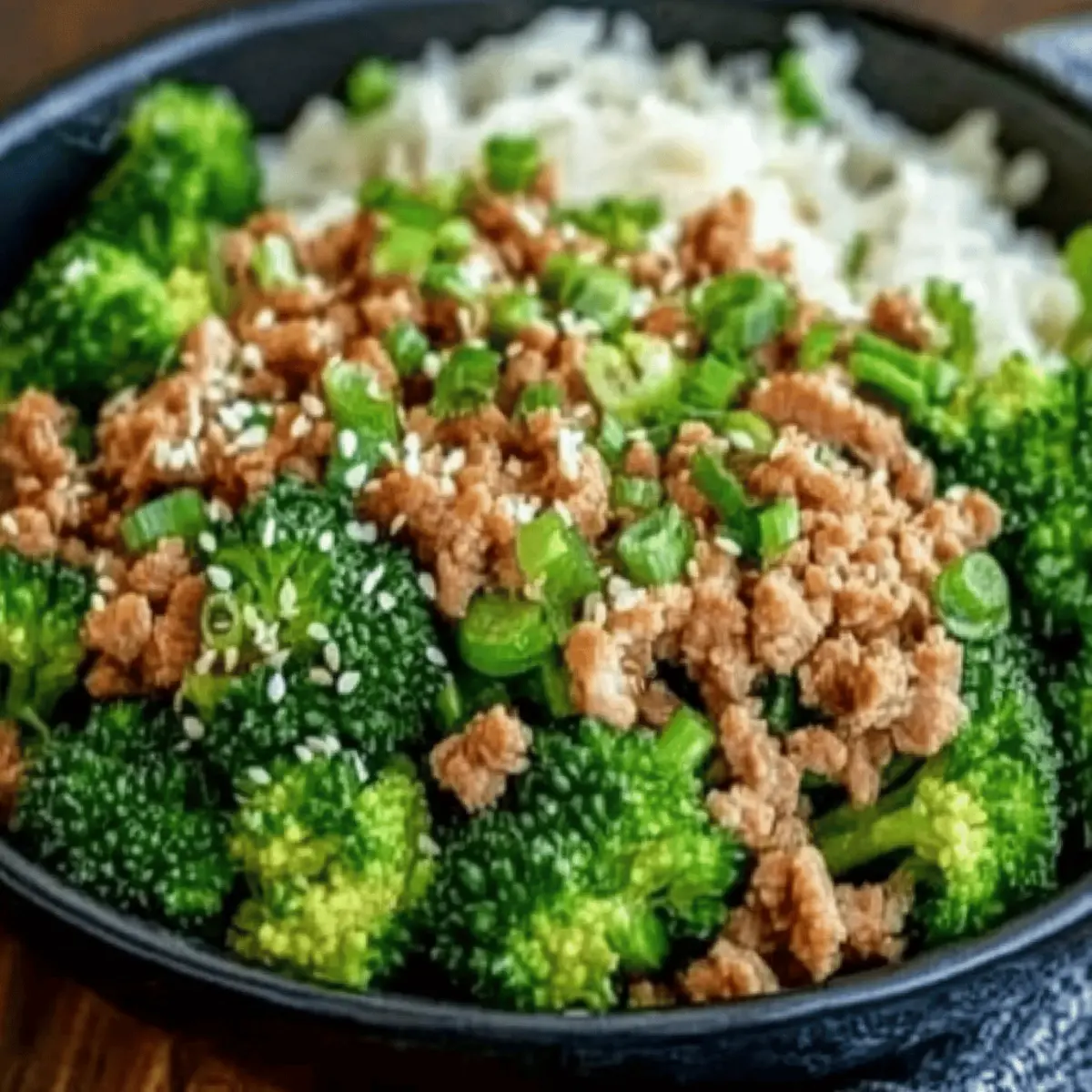 Sesame Ginger Ground Turkey Bowl