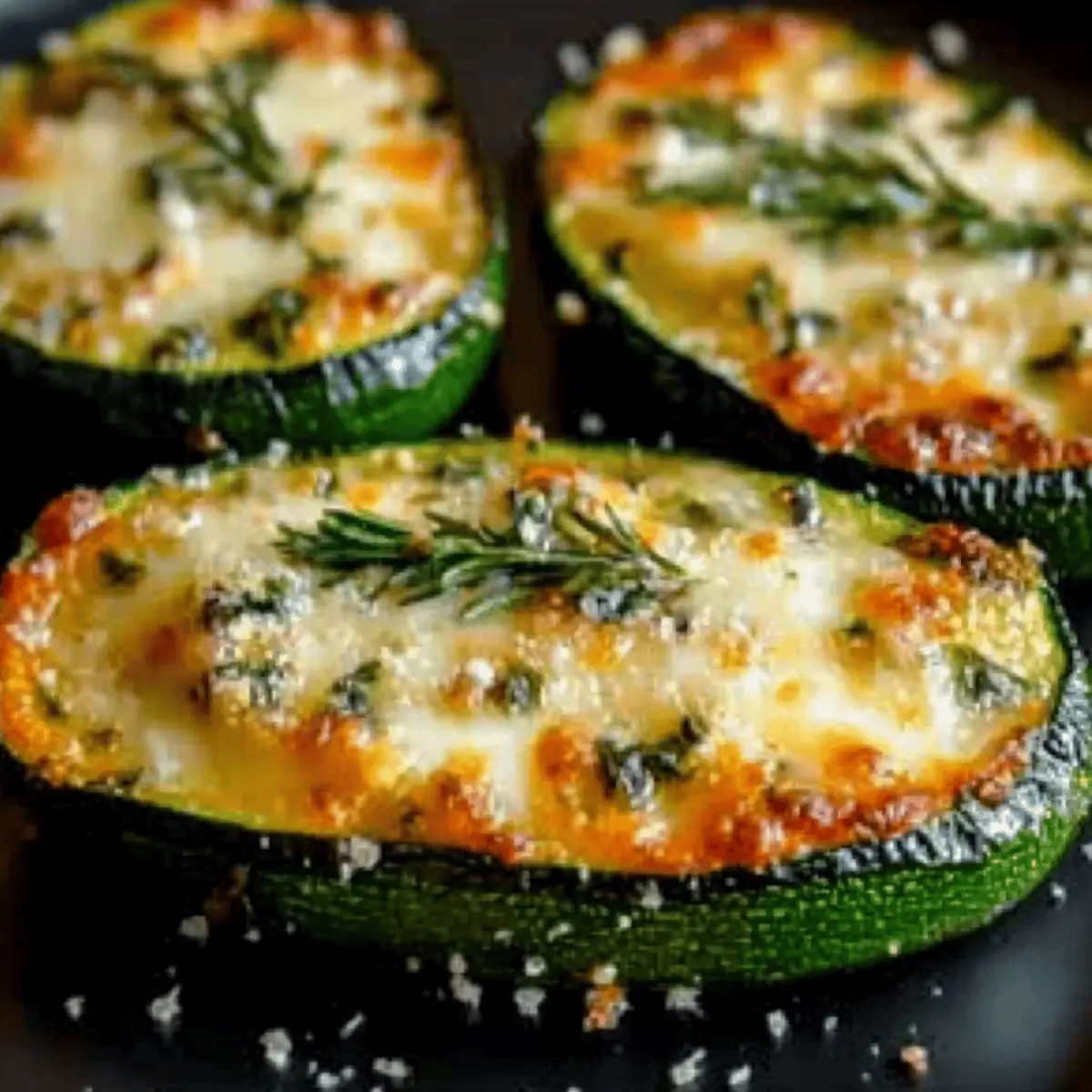 Gourmet Garlic Zucchini Steaks with Cheese